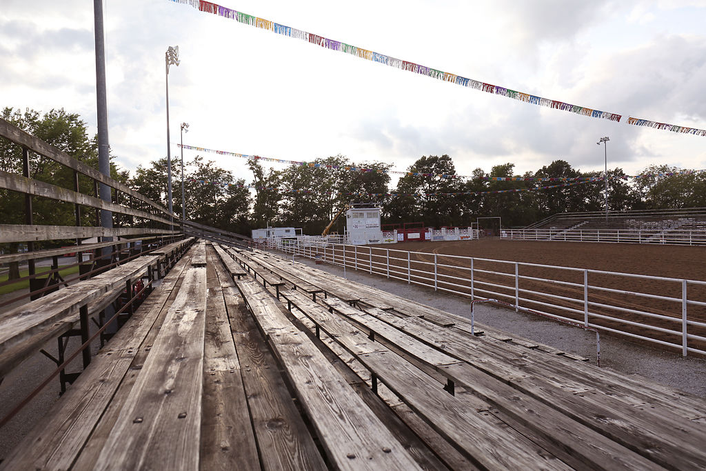 The Cedar Valley Riders Saddle Club Arena sits empty